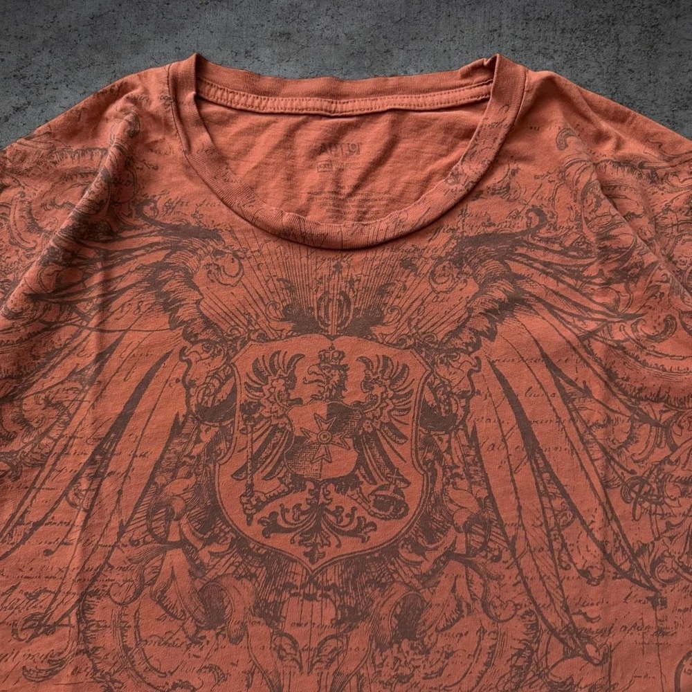 Vintage 2000's Apt 9. Heraldic Crest T-Shirt Size 2XL Grunge Skate MMA Y2K